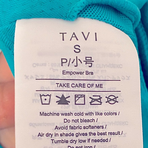 NWOT Tavi Noir Empower Bra in Sea in size S - Picture 4 of 5